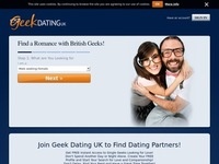 Geek Dating UK Homepage Image